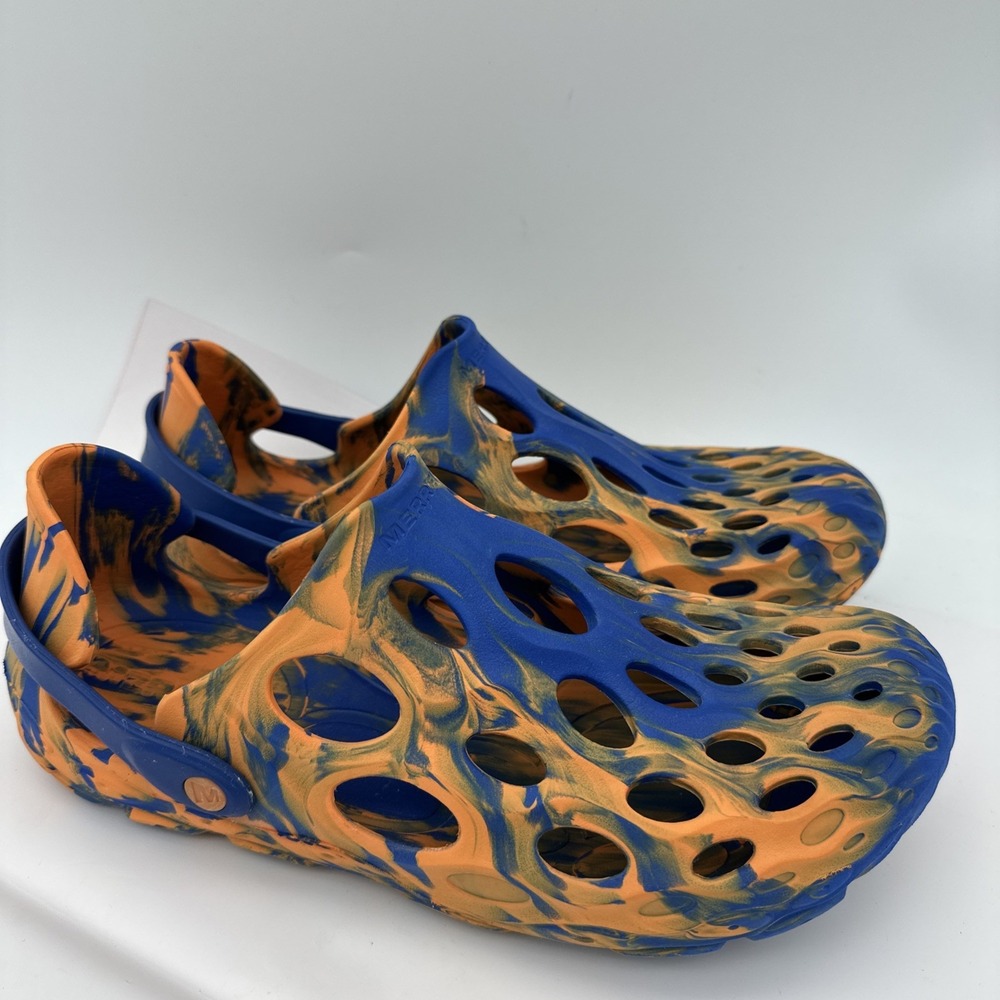 Merrell Hydro Moc Water Shoes Clogs Sandal Orange Blue Men 12